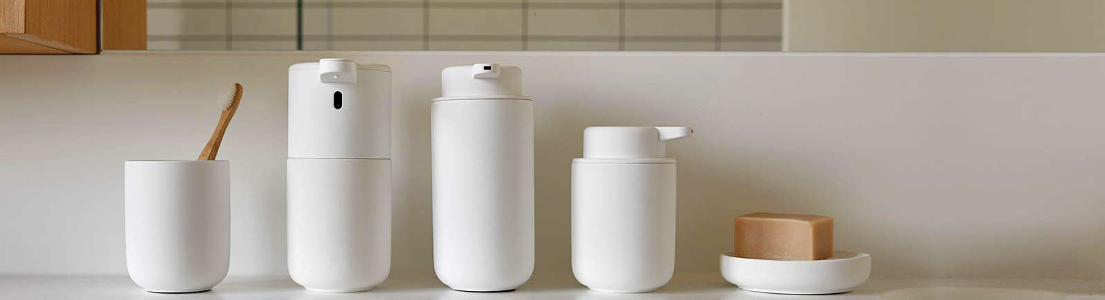 Σετ Μπάνιου με Dispenser & Ποτηροθήκη